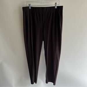 Eileen Fisher pants trousers brown pull on sz medium M elastic waist euc Women’s